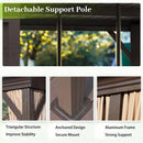 Wall-Mounted Hardtop Gazebo with Drainage Gutters