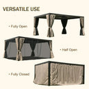 Aluminum Louvered Pergola - Brown