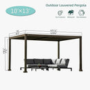 Aluminum Louvered Pergola - Brown