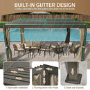 Aluminum Louvered Pergola - Brown