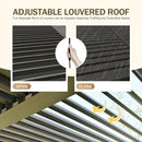 Aluminum Louvered Pergola - Brown