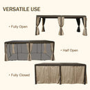 Aluminum Louvered Pergola - Brown