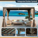 Aluminum Louvered Pergola - Brown
