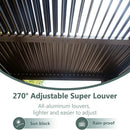 Aluminum Louvered Pergola - Brown
