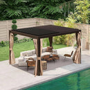 Aluminum Louvered Pergola - Brown