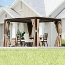 Aluminum Louvered Pergola - Brown