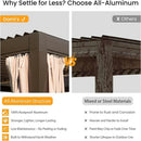Aluminum Louvered Pergola - Brown