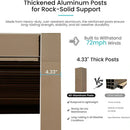 Aluminum Louvered Pergola - Brown
