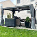 Domi Patio Aluminum Louvered Pergola - Gray