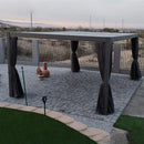 Domi Patio Aluminum Louvered Pergola - Gray