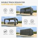 Domi Patio Aluminum Louvered Pergola - Gray