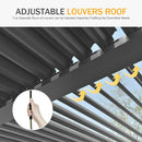 Domi Patio Aluminum Louvered Pergola - Gray