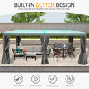 Domi Patio Aluminum Louvered Pergola - Gray
