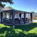 Domi Patio Aluminum Louvered Pergola - Gray