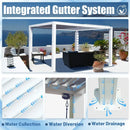 Louvered Pergola White W/O Curtain & Netting