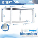 Louvered Pergola White W/O Curtain & Netting