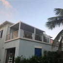 Louvered Pergola White W/O Curtain & Netting