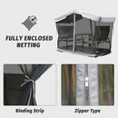 Patio Glider Benches with Canopy
