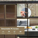 8'x12' Wall Mounted Sunroom with Side Door