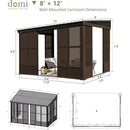 Wall Mounted Sunroom with Side Door