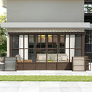10'x14' Wall Mounted Sunroom with Side Door
