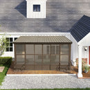 10'x14' Wall Mounted Sunroom with Side Door