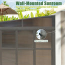 12'x16' Wall Mounted Sunroom with Side Door