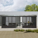 12'x20' Wall Mounted Sunroom with Side Door