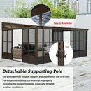 12'x20' Wall Mounted Sunroom with Side Door