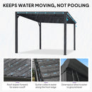 PURPLE LEAF Premium Wall-Mounted Lean to Gazebo with Galvanized Steel Roof for Outdoor Living