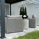 PURPLE LEAF Sanori Classical without Table Beige Patio Conversation Set with Cushions for Deck