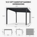 PURPLE LEAF Premium Wall-Mounted Lean to Gazebo with Galvanized Steel Roof for Outdoor Living