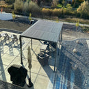 PURPLE LEAF Caesar Outdoor Louvered Pergola Patio Sun Shade Shelter with Adjustable Hardtop Patio Pergola Grey