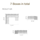 PURPLE LEAF Sanori L-Shaped Patio Couch Set Modular Sofa with Beige Cushions for Backyard