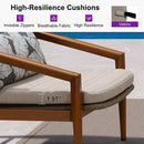 PURPLE LEAF Sicilia L-Shaped Modular Outdoor Sectional with Oatmeal Greige Cushions Flexible Layout for Garden Poolside