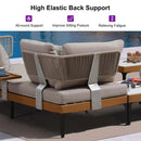 PURPLE LEAF Sicilia L-Shaped Modular Outdoor Sectional with Oatmeal Greige Cushions Flexible Layout for Garden Poolside