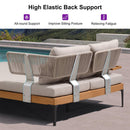 PURPLE LEAF Sicilia Classical Modular Outdoor Sectional with Oatmeal Greige Cushions Flexible Layout for Commercial Spaces