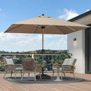 PURPLE LEAF Rivra 4-Piece Patio Conversation Set with Wicker Chairs and Thick Sofa Cushions for Garden