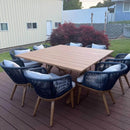 PURPLE LEAF Teak Patio Dining Set with Cushions and Pillow All-Weather Wicker Patio Table Set for Garden, Deck, and Yard