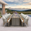 PURPLE LEAF Hailar Outdoor Dining Set for Family, Aluminum Outdoor Patio Table and Chairs Set with Olefin Cushions, Patio Furniture Set for Garden or Deck