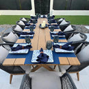 PURPLE LEAF Teak Patio Dining Set with Cushions and Pillow All-Weather Wicker Patio Table Set for Garden, Deck, and Yard
