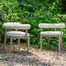 PURPLE LEAF Provence Patio Dining Set Luxury Modern Conversation Set Aluminum Large Rectangle Dining Table and Chairs with Olefin Cushion Outdoor Furniture Set for Garden Porch Deck Backyard