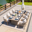 PURPLE LEAF Hailar Outdoor Dining Set for Family, Aluminum Outdoor Patio Table and Chairs Set with Olefin Cushions, Patio Furniture Set for Garden or Deck