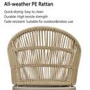 PURPLE LEAF 7/9/11 Pieces Outdoor Dining Set Aluminium Dining Table and Woven Rattan Chairs Dining Furniture Set with Cushions for Deck Patio Champagne