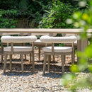 PURPLE LEAF Provence Patio Dining Set Luxury Modern Conversation Set Aluminum Large Rectangle Dining Table and Chairs with Olefin Cushion Outdoor Furniture Set for Garden Porch Deck Backyard