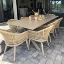 PURPLE LEAF 7/9/11 Pieces Outdoor Dining Set Aluminium Dining Table and Woven Rattan Chairs Dining Furniture Set with Cushions for Deck Patio Champagne