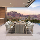 PURPLE LEAF Hailar Outdoor Dining Set for Family, Aluminum Outdoor Patio Table and Chairs Set with Olefin Cushions, Patio Furniture Set for Garden or Deck