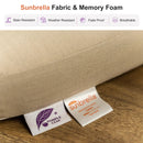 PURPLE LEAF Patio Dining Set with Sunbrella Fabric Cushions and Aluminum Table All-Weather Wicker Patio Table Set for Deck