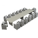 PURPLE LEAF Sanori Patio Dining Set Modern Large Weather-Resistant Table and Aluminum Chairs with Cushions for Garden Beige