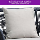 PURPLE LEAF Rivra 4-Piece Patio Conversation Set with Wicker Chairs and Thick Sofa Cushions for Garden